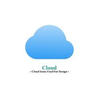 nube vector icono en moderno estilo aislado en blanco antecedentes. nube, Internet, red concepto icono para web y móvil diseño.