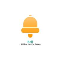 Bell vector icon in modern style isolated on white background. bell, notification, alert, ring concept icon for web and mobile design. gradient colored style.