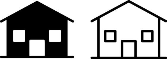 house, home icon, sign, or symbol in glyph and line style isolated on transparent background. Vector illustration