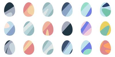 Set of colorful easter eggs. Vector illustration