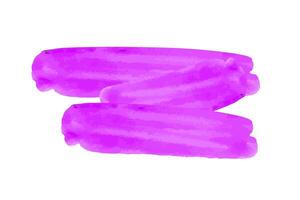 purple watercolor paintbrush stroke isolated on transparent background vector