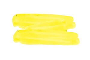 yellow watercolor paintbrush stroke isolated on transparent background vector