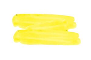 yellow watercolor paintbrush stroke isolated on transparent background vector