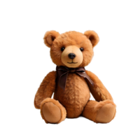 ai generado marrón osito de peluche oso, regalo, linda osito de peluche oso, aislado, transparente png antecedentes