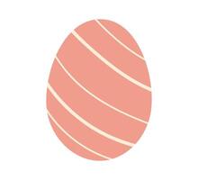 Pink hand drawn Easter eggs. Doodle style Shell decorated with lines. Simple icons and elements for posters and holiday banners. vector