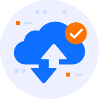 cloud data marketing modern icon illustration png