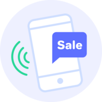 Phone mobile advertise sale modern icon illustration png