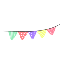 Party flags on transparency background. png