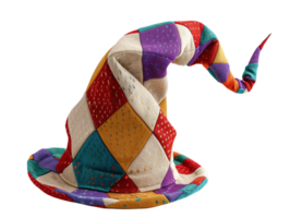 AI generated colorful jester hat png