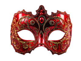 AI generated Red masqerade mask png