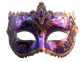 ai generado púrpura mascarada máscara png