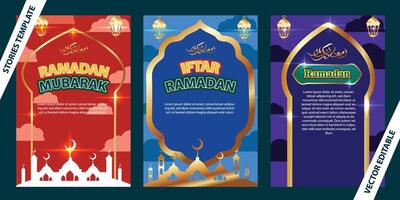 Ramadan Kareem Background,  greeting banner Ramadan Islamic ornament  background design with lamp, lantern, colorful social media banner, promotion vector