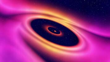 a black hole with a bright purple and pink swirl video