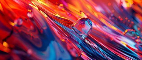 AI generated Vibrant Abstract Liquid Flow Art photo