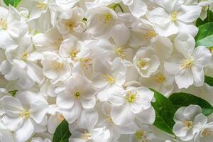 AI generated Lush Jasmine Flower Cluster Close Up photo