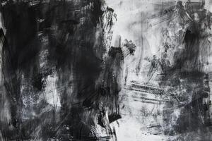 AI generated Abstract Monochrome Paint Brush Strokes photo