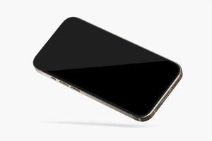 Mobile smart phone on white background technology .flat rays ,collection of smartphone mockup Black screen on white background photo