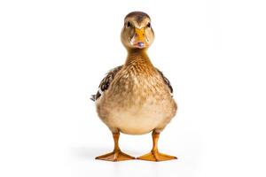 AI generated Duck  isolated a on white background.Generative Ai. photo