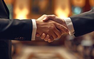 AI generated Professional business handshake photo