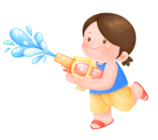 songkran tradicional desenho animado png