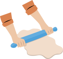 Illustration of roll or flatten dough png