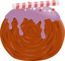 Cromboloni dessert illustration png