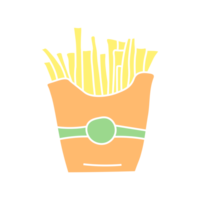 français frites Facile icône. français frites illustration png