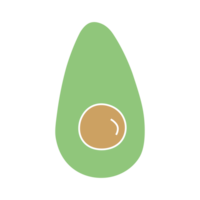 avocado isolated on white. simple avocado icon png