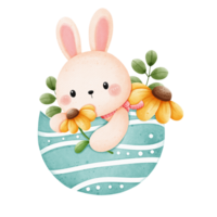 Easter Bunny in Bloom png