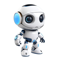 ai generato 3d cartone animato robot carino robot ai robot logo illustrazione no sfondo png