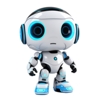 ai generato 3d cartone animato robot carino robot ai robot logo illustrazione no sfondo png