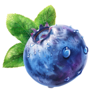 AI generated Fresh Blueberries Fruit Food No Background png