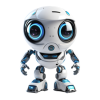 ai gerado 3d desenho animado robô fofa robô ai robô logotipo ilustração não fundo png