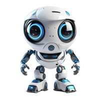 ai generato 3d cartone animato robot carino robot ai robot logo illustrazione no sfondo png