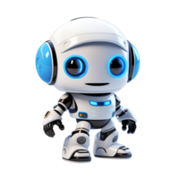 ai generato 3d cartone animato robot carino robot ai robot logo illustrazione no sfondo png