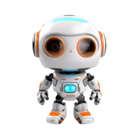 ai generato 3d cartone animato robot carino robot ai robot logo illustrazione no sfondo png