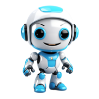 ai generato 3d cartone animato robot carino robot ai robot logo illustrazione no sfondo png