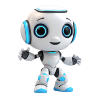 ai generato 3d cartone animato robot carino robot ai robot logo illustrazione no sfondo png