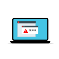 error on laptop screen png