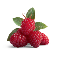 AI generated Raspberries pile on the floor, Healthy organic berry natural ingredients concept, AI generated, PNG transparency with shadow