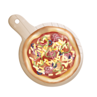 Pepperoni cheese pepper pizza png