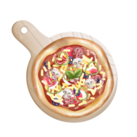 champignons peperoni zwart olijven pizza png