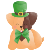 smiling happy dog in Patrick's days png