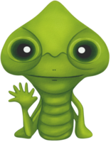 extraterrestre dibujos animados acuarela png