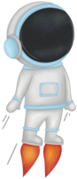 astronauta desenho animado aguarela png