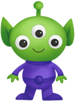 extraterrestre dibujos animados acuarela png