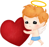 Cupido dibujos animados charactor acuarela png