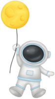 astronaut tecknad serie vattenfärg png