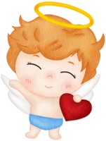 Cupido dibujos animados charactor acuarela png