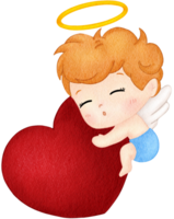 Cupido dibujos animados charactor acuarela png